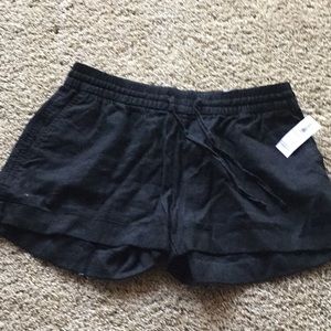 NWTO Old Navy Black Linen Shorts